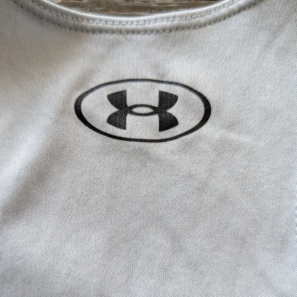 3/$15 - Under Armour Gray HeatGear Performance Raceback Tank Size Medium